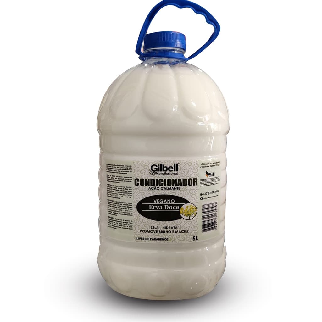 Condicionador 5 Litros - Erva Doce com extratos Vegetais - Lavatório Profissional