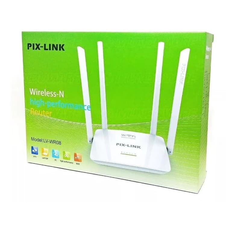 Roteador Sem Fio  4 Antenas Externas Rede Wireless 300Mbps Wi-FI AP Router Branco