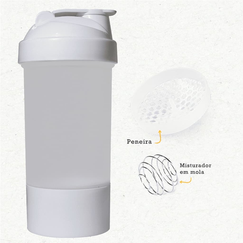 Coqueteleira / Shakeira 2 DOSES + Mola + Peneira - 500ml