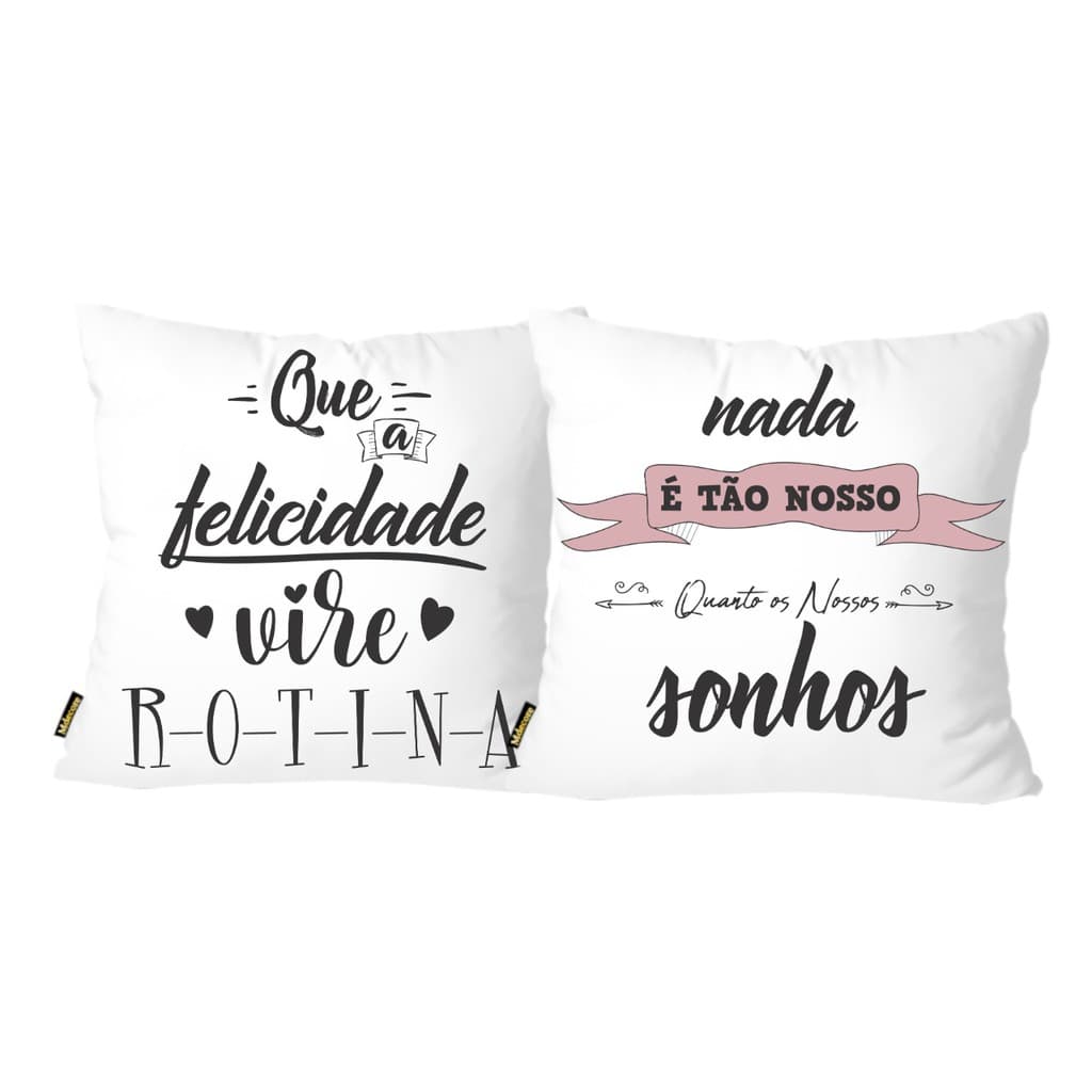 2 Capas para Almofada Sonhos Diversas Estampas 40cm x 40cm