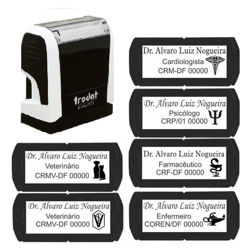 Carimbos Automático Profissionais - Modelos Nykon Power 302 - Med. 14x38mm