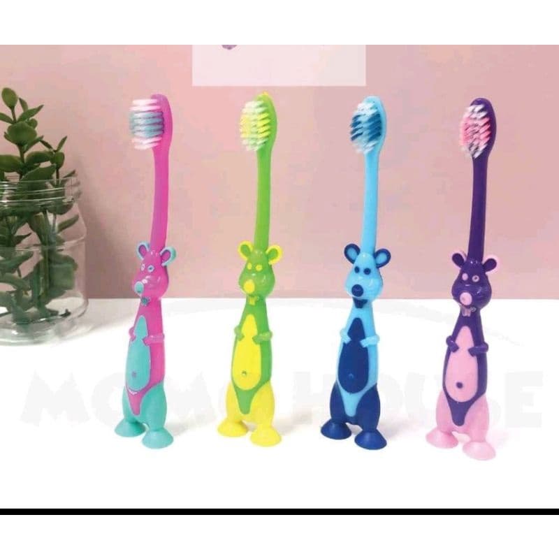 Kit 4 Escovas de Dente Infantil Bebê e Criança Higiene Bucal - Limpeza Divertida