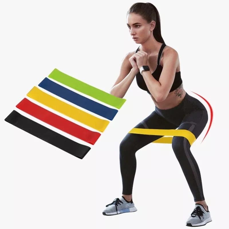 Elásticos Kit 5 Faixas Para Exercícios  Multifuncional Yoga Fisioterapia e Treino