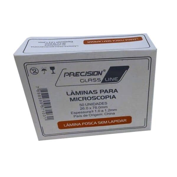 Lâmina Vidro Microscopia (26 X 76)mm Fosca Sem Lapidar 50 unidades