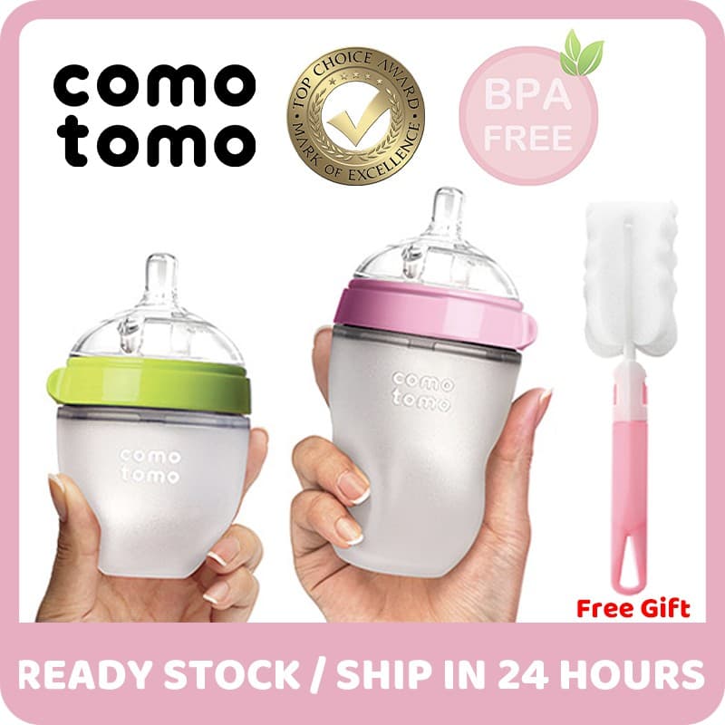 * Estoque Pronto * Mamadeira De Leite Comotomo Original América Natural 5 Onças 150ml/8 250ml Garrafa De Silicone Para B