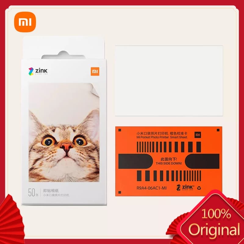 Xiaomi AR Printer Mi ZINK Pocket Printer Paper Self adhesive Photo Print Sheets For Xiaomi 3inch Mini PhotoPrinter