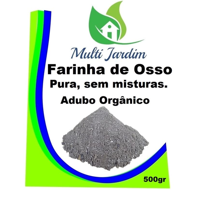 500gr Farinha Orgânica Fertilizante Adubo Orgânico Hortaliças Flores Frutas Plantas