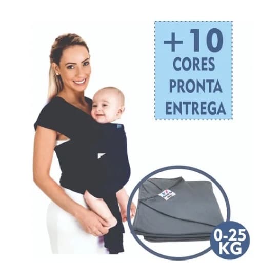 Canguru Wrap Sling Bebê Carregador Carrier Enxoval Passeio, pronta entrega