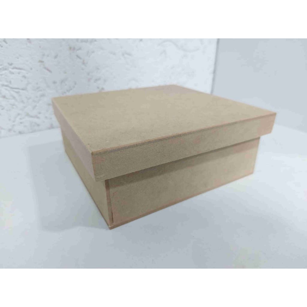 Caixa de MDF Madeira Crua - Tamanho:  15x 15 cm