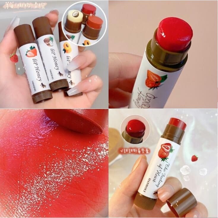 Baton Bálsamo Labial de 6 Cores com Mudança de Cor e Brilho Hidratante