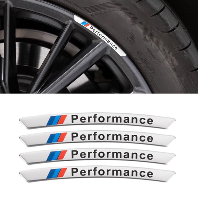 4 Pcs Liga De Alumínio Aro Cubo Da Roda Do Carro Adesivos M Emblema Acessórios De Desempenho De Energia Para BMW E30 E34 E36 E39 E46 E53 E60 F10 F20