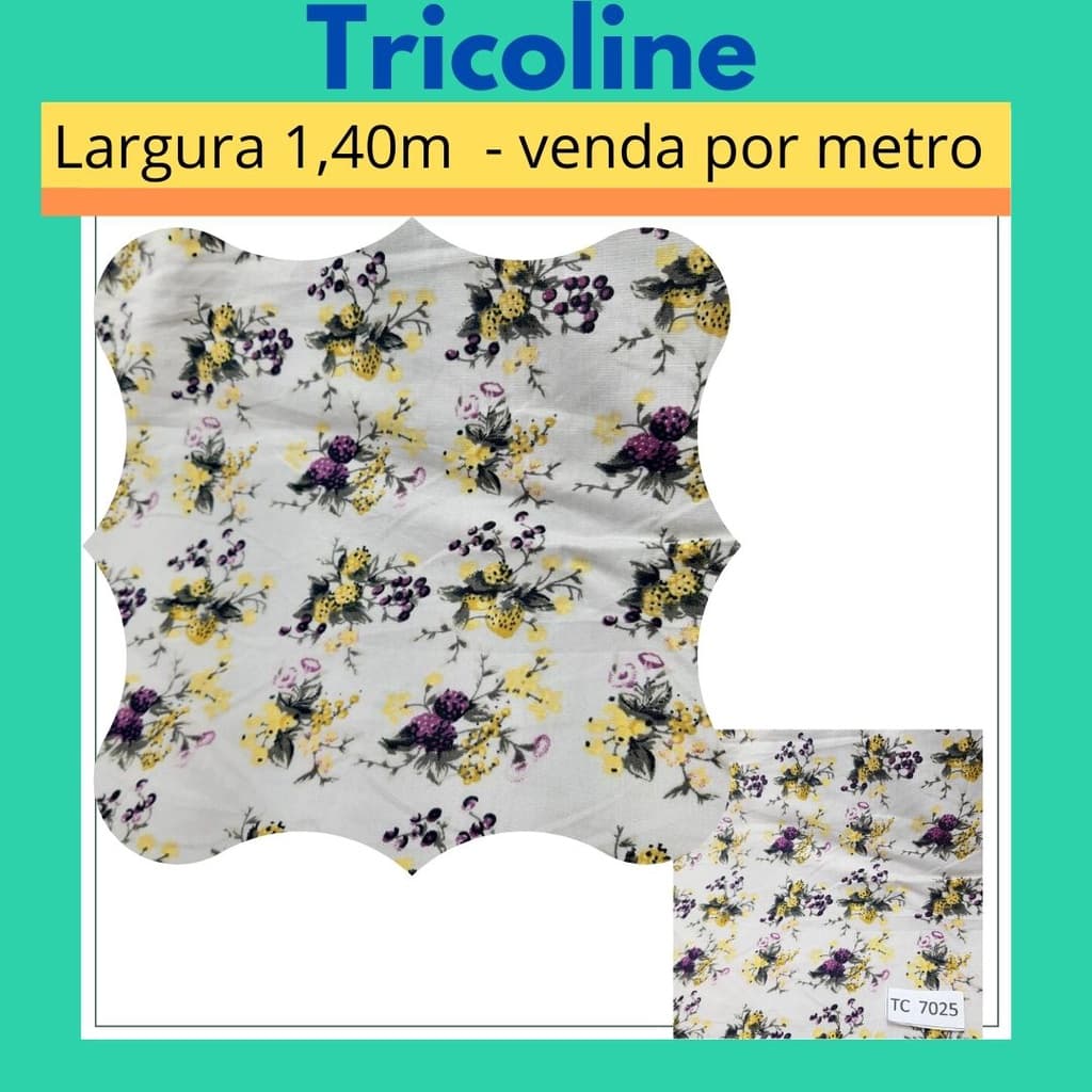 Tricoline 1,40m Estampada o metro 7025 001 - 222G22