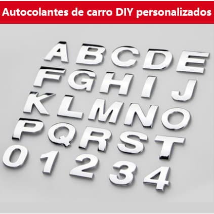 acessórios para carro Modificação Do Logotipo Carro Autocolantes De Cartas Em Inglês Palavras 3D estereoscópico DIY