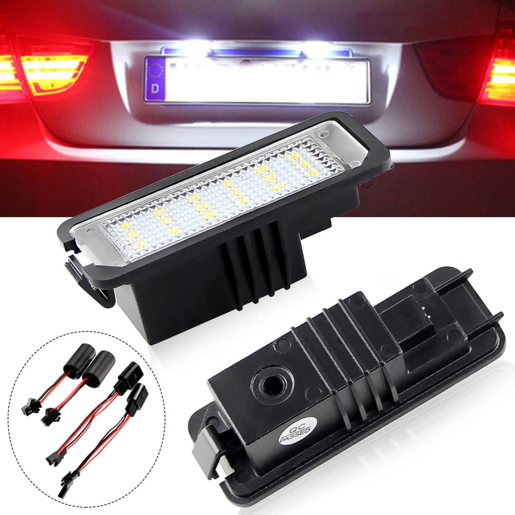 2Pçs Número Da Placa De Licença Lâmpada Nenhum Erro 18SMD LED Branco Para VW Gol G4 G5 G6 Passat Polo CC Eos Amarok