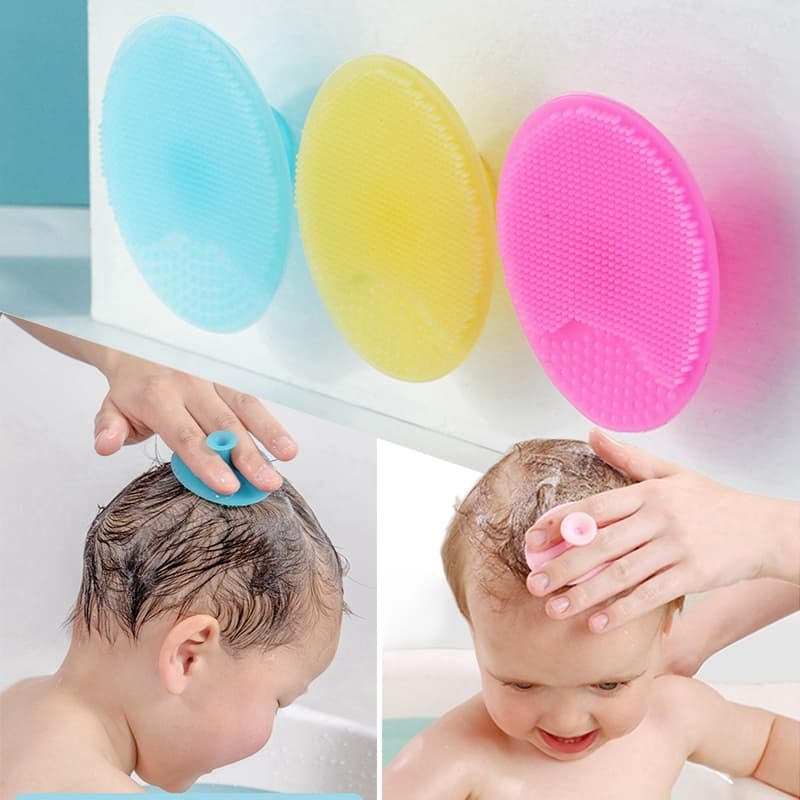 Recém-Nascido Escova De Shampoo Portátil De Silicone Massagem De Banho Para Cabelo Chuveiro Cuidados Com O