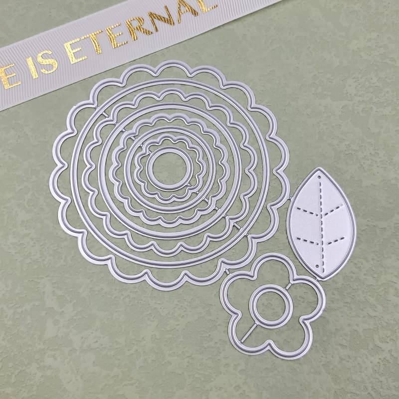 Cortes De Matrizes Multilayered Flower Metal Die Cutting Para Raspagem E Cartão De Boas Festas Stencil DIY Cuts