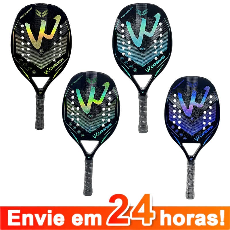 Camewin 3k Raquete de Tênis de Praia Kit de Armação de Carbono Tenis Feminino Masculina Popilar Soft Profissional