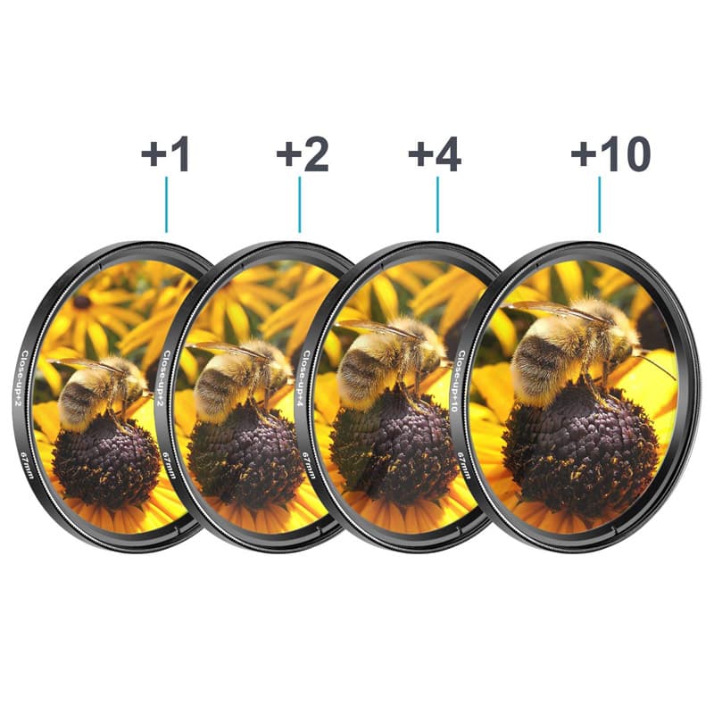 Close UP Macro Filtro + 1 + 2 + 4 + 8 + 10-49 52 55 58 62 67 72 77mm Para Câmera Sony Canon Nikon