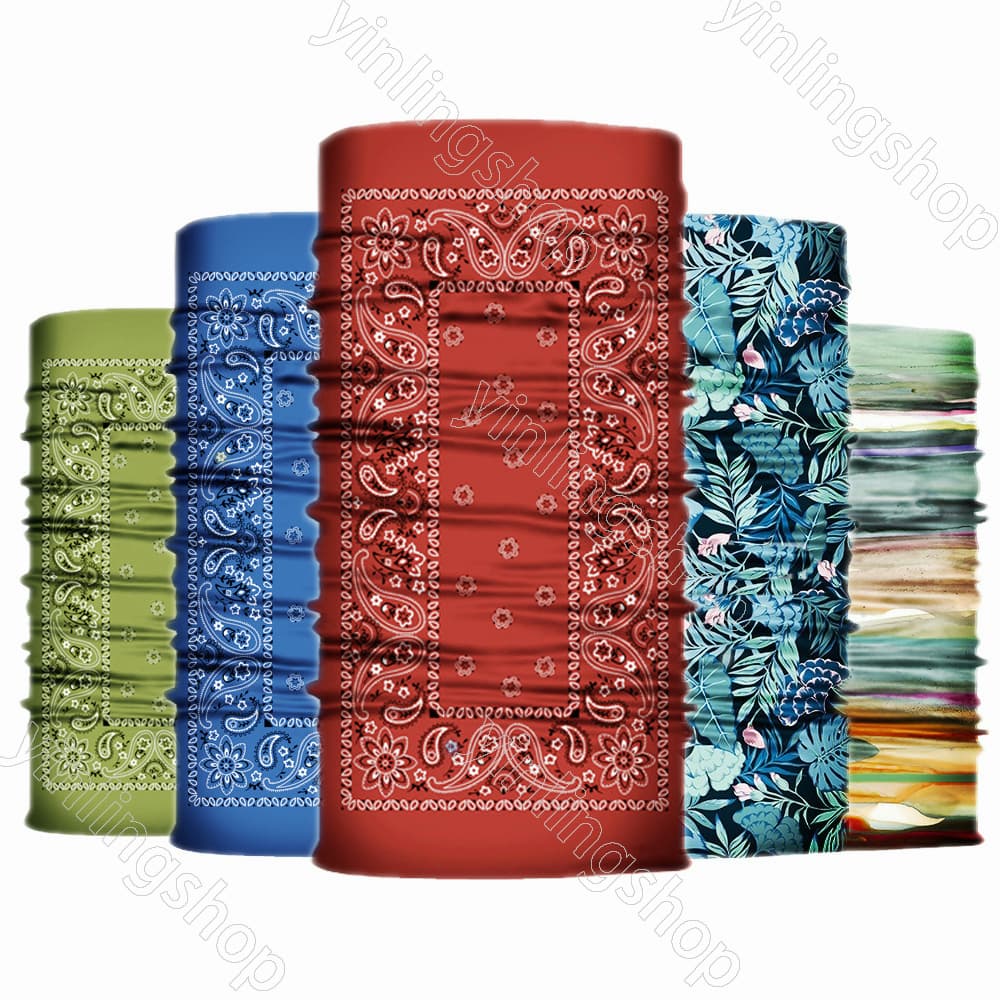 Fancy Anti Dust UV Buff Bandana Turban Head Scarf Motocicleta Lenço De Cabeça De Bicicleta Esporte Topeng Headband Outdoor