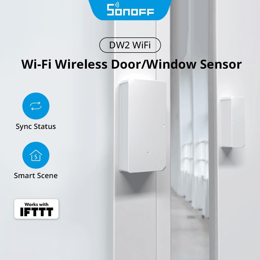 SONOFF DW2 WiFi Detector De Janela De Porta Sem Fio App Notification Alerts Smart Home Security Funciona Com e-WeLink