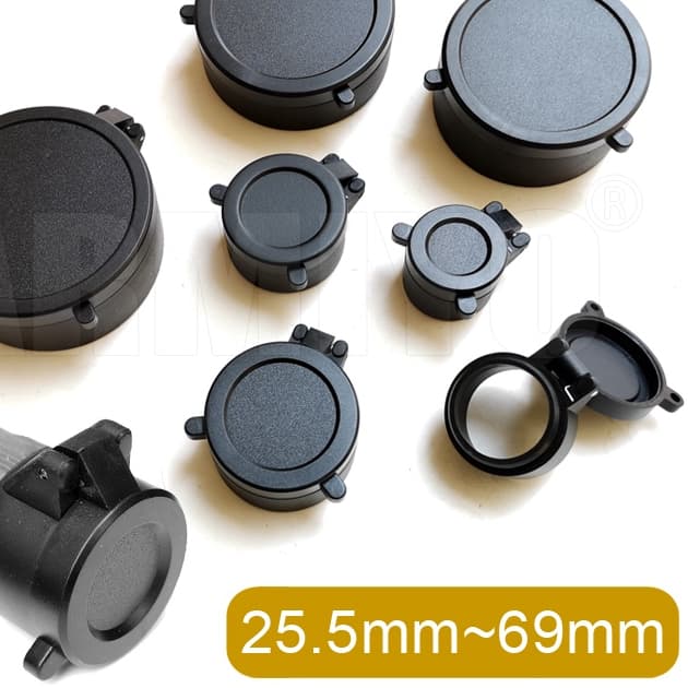 Armiyo 25.4-69mm Diâmetro Escopo Lente Capa Flip Up Proteção Rápida Mola Telescópio Tampa Objetiva