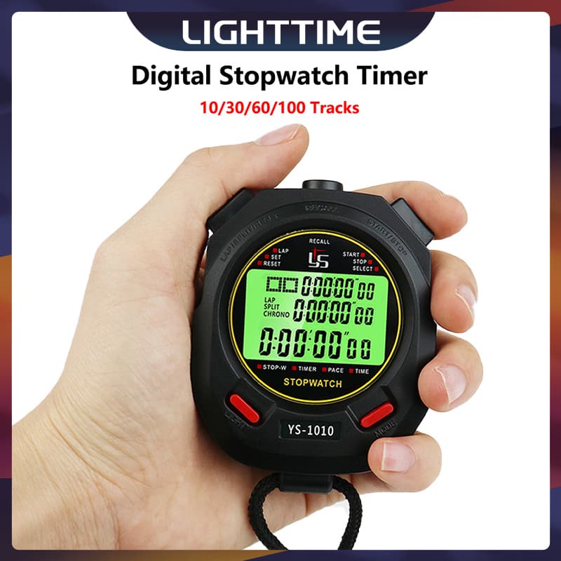 Cronômetro Esportivo Digital Cronógrafo Profissional De Treinamento Externo 10/30/60/100 Pistas