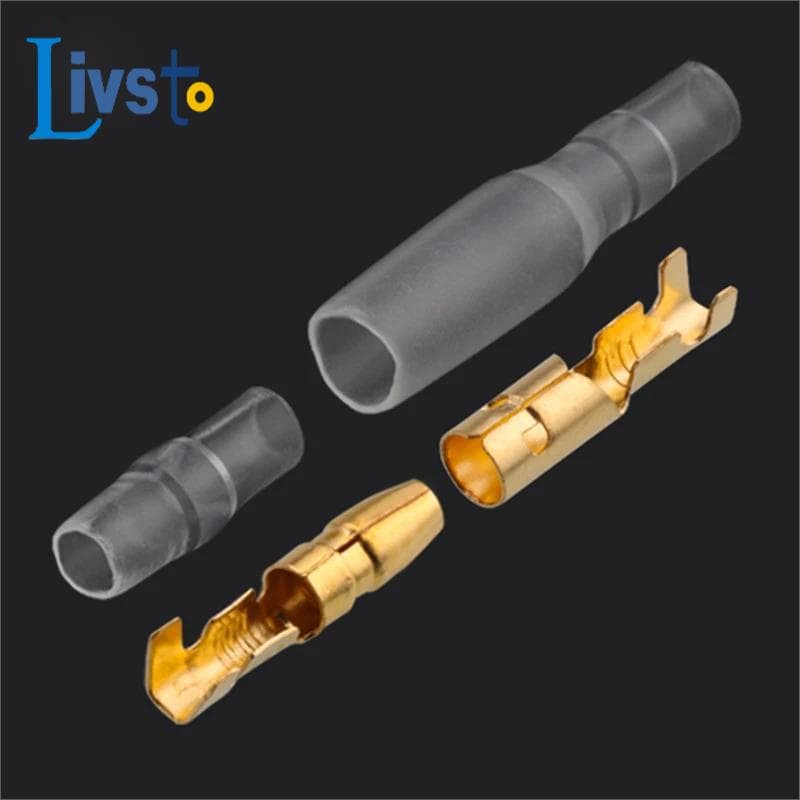 20/50 Conjuntos De terminal De Crimpagem De Bala 4.0 , Conector De Fio Elétrico Para Carro , Diâmetro 4mmfêmea + Macho +