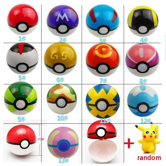 Pokemon 1pcs Ball + 1pcs Figuras Aleatórias Anime Modelo Brinquedo