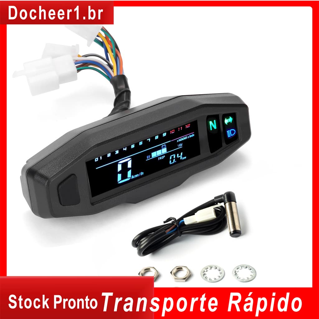 Mini Medidor Universal Digital Lcd Para Motocicleta Velocímetro Digital Odo-Meter