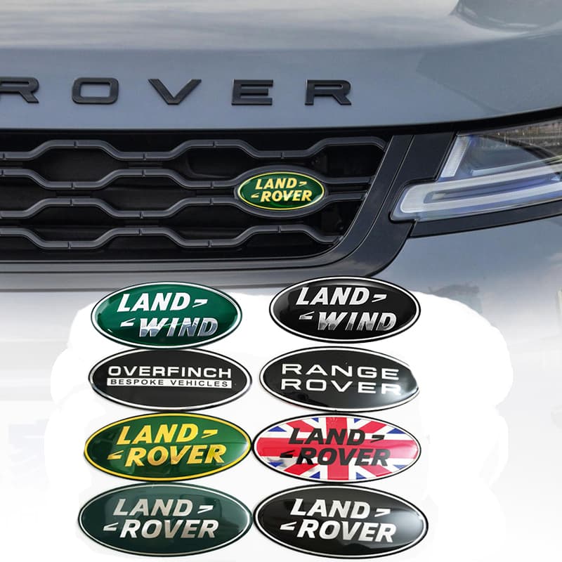1Pcs Alloy Car Stickers Badge Accessories For Land Rover Range Rover Freelander Discovery Defender Evoque OVERFINCH SVR