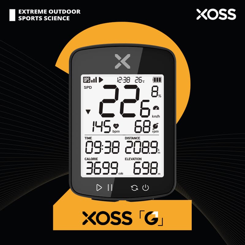 XOSS G2 + G2 Plus Velocímetro Bicicleta Sem Fio À Prova De Água IPX7 GPS 2.2 Polegadas LCD G