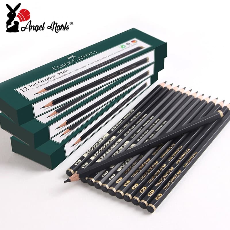 Angel Mark Faber-Castell Lápis De Desenho Fosco Arte Grafite Para Sombreamento De Preto Suprimentos