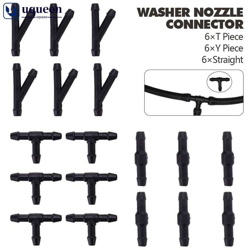 UQ 18pcs/set Universal T Y I Tipo Limpador De Pára-Brisas Dianteiro Do Carro Bocal Da Junta Tubo De Limpeza Mangueira