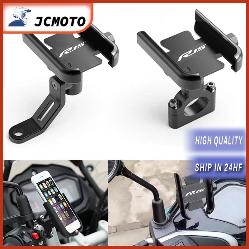 Para YAMAHA YZFR15 YZF-R15 R15 V3 V4 2017-2023 Acessórios Suporte Telefone Celular Com Barra De Mão De Motocicleta GPS