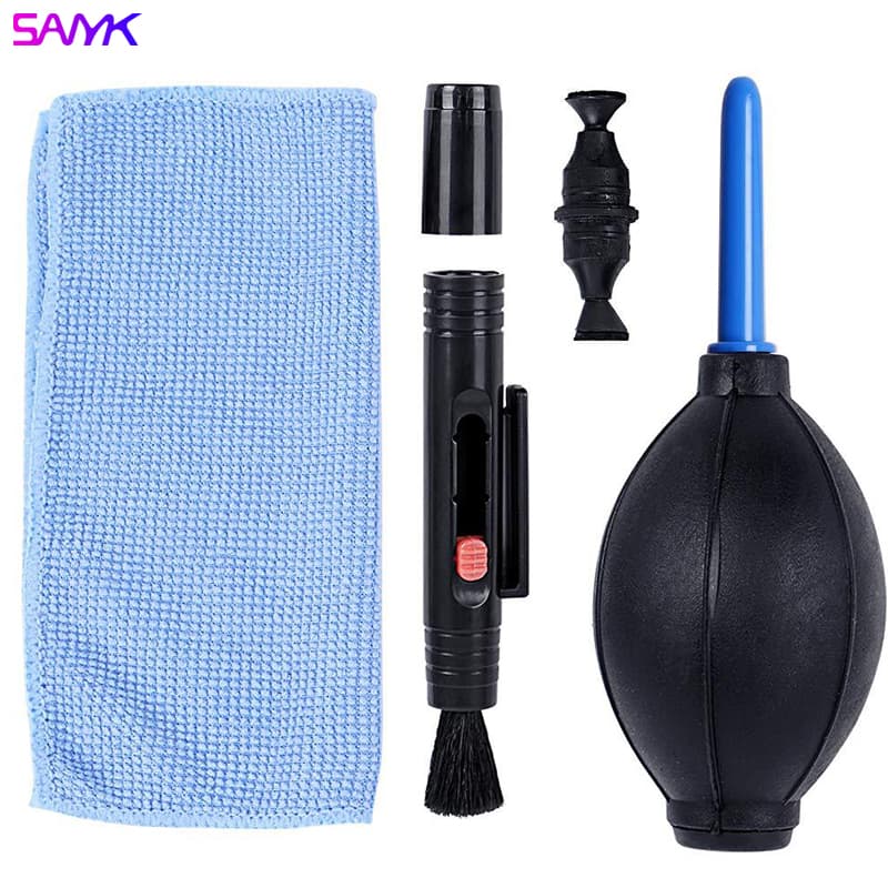 SANYK 3 Em 1 kit De Limpeza De Lentes Caneta + Sopro De Ar + Pano Conjunto De 3 Peças