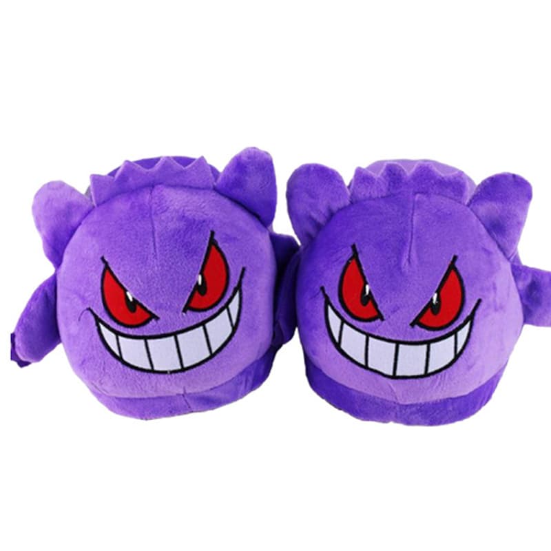 24cm Anime Pokemon Gengar Slippers Brinquedos De Pelúcia Bonecas Casa De Inverno Chinelos Para Crianças Meninas Presentes