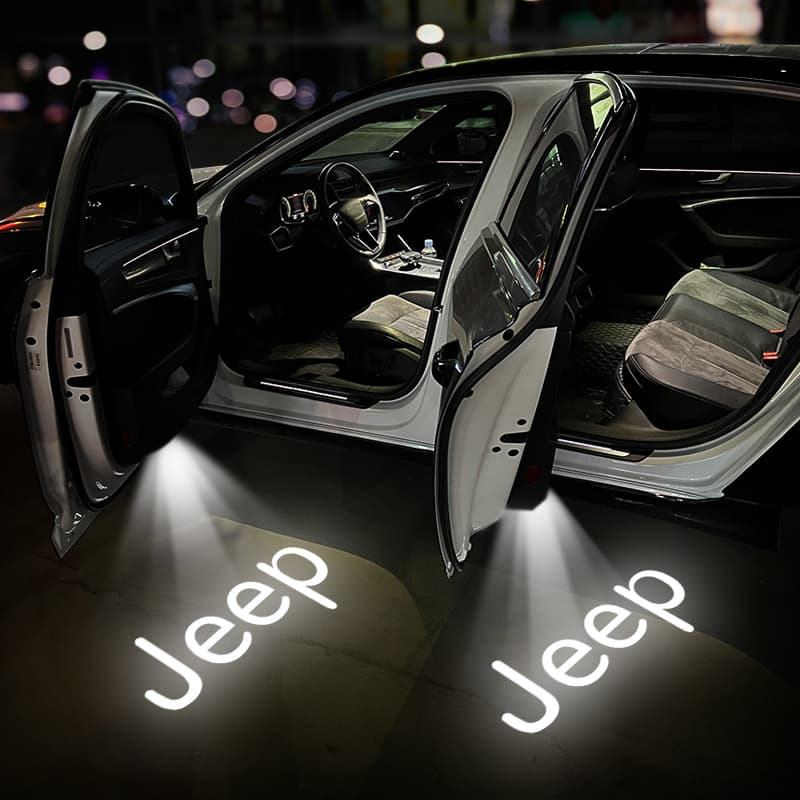 1pcs Luzes De Projeção Do Emblema Carro Da Porta Lâmpadas De Boas-Vindas LED Para JEEP Grand Cherokee Commander Renegade Wrangler Compass Patriot