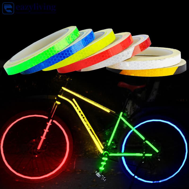 EL 8m/Rolo De Fita Refletiva De Segurança Para Carroceria De Motocicleta Com Luz De Aquecimento/Rodas , Papel Acessório MTB