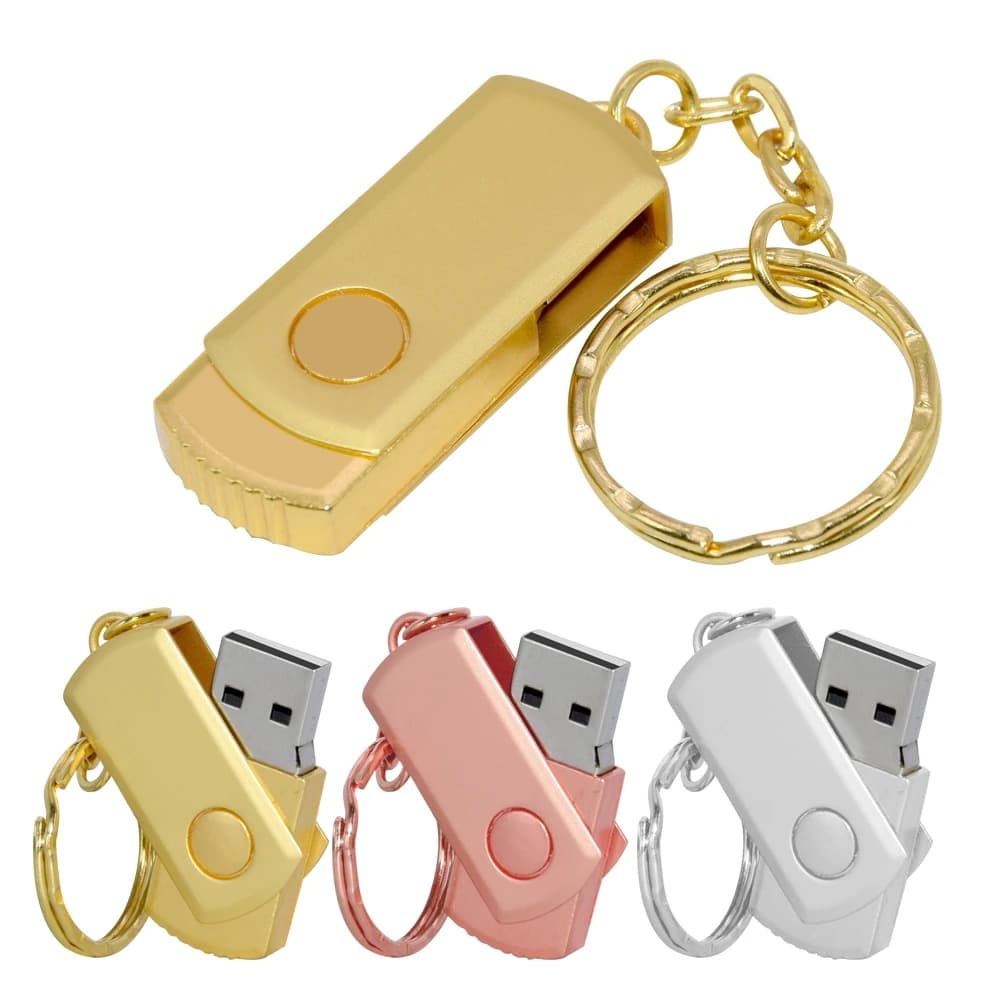 Unidade Flash USB De Metal 8GB 16GB 32GB 64GB 128GB 2TB Pen Drive Logotipo Personalizado OTG 8 16 32 64 128 GB Pendrive 