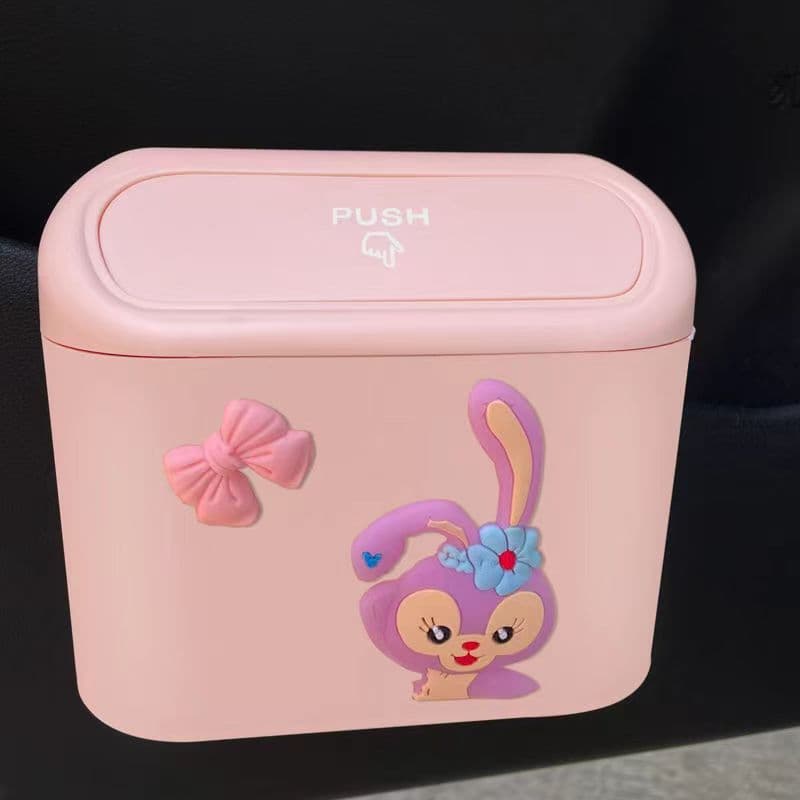 mini Sacos De Lixo De Coelho Cartoon/Lata Multifuncional De Carro/Com Tampa