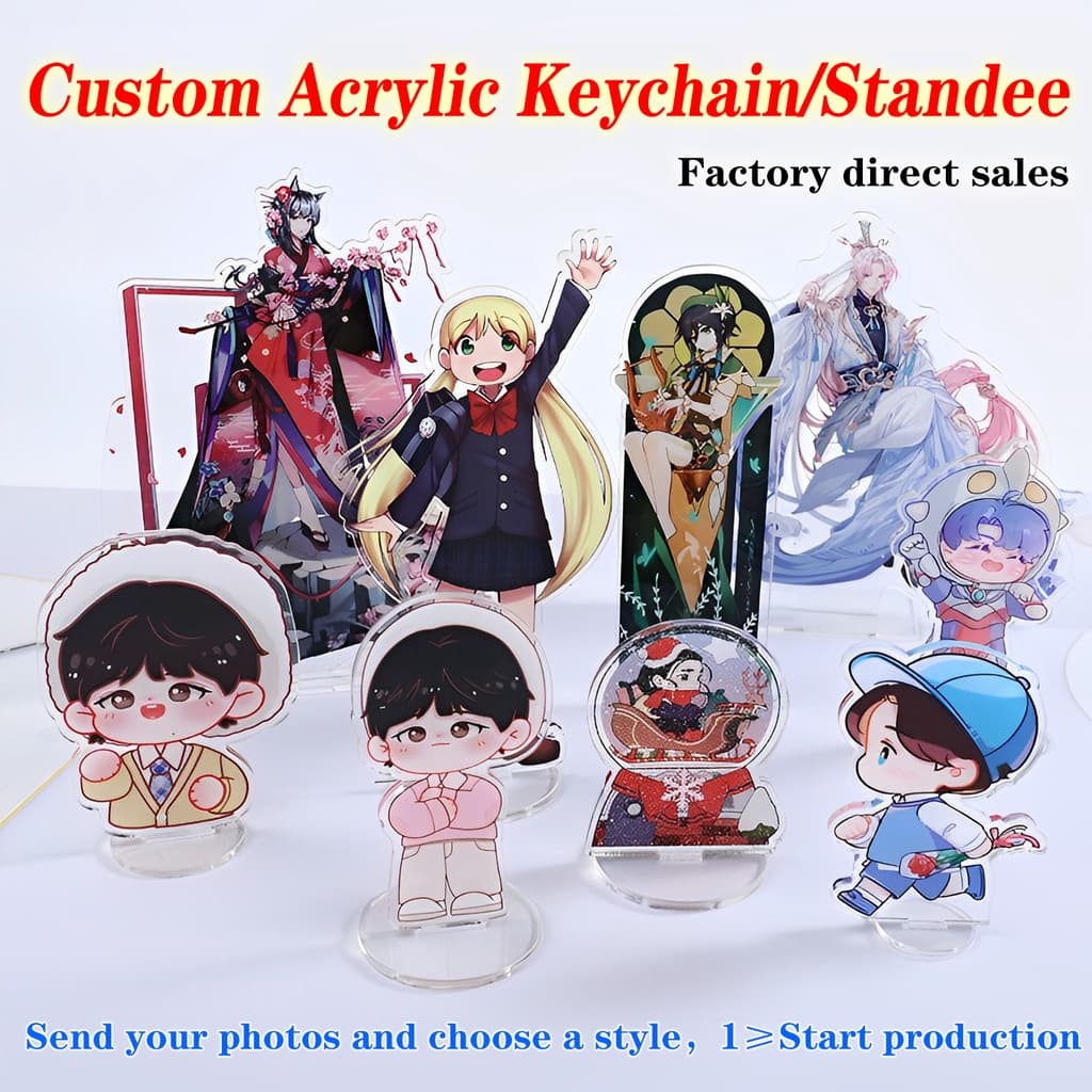 【 Custom 】 Acrylic Chaveiro Chaveirostandee Crachás Porta-Chaves Personalizado Animação Star Cartoon Presentes Para