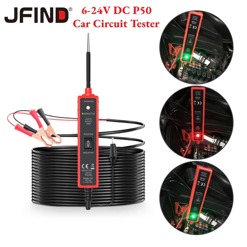 6-24V P50 DC A AC Carro Automotivo Circuito Elétrico Caneta Testador De Corrente Analisador Ferramenta Do Sistema Detector