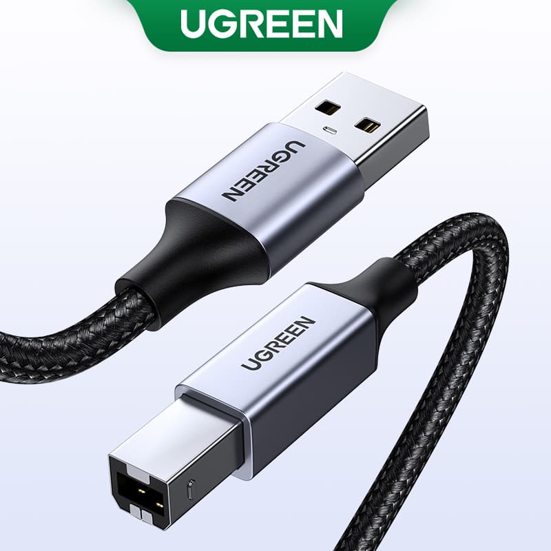 UGREEN Cabo de impressora USB tipo B macho para um cabo USB 2.0 macho para Canon Epson HP ZJiang
