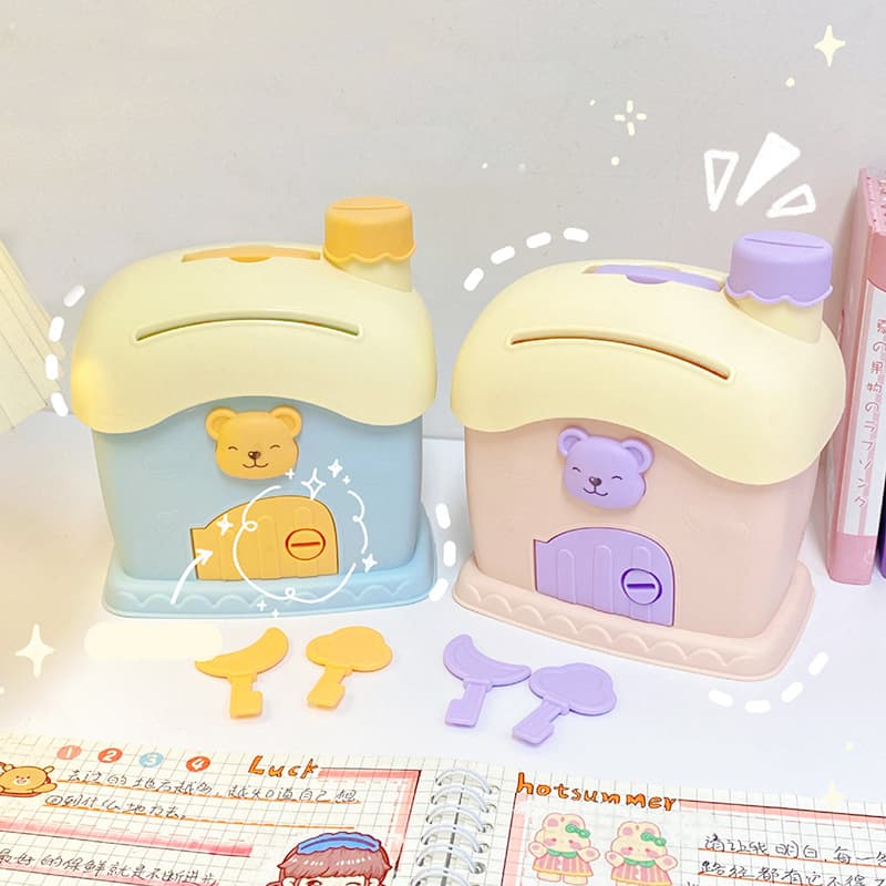 DIY Cute House Piggy Bank para Crianças e Presentes de Brinquedos