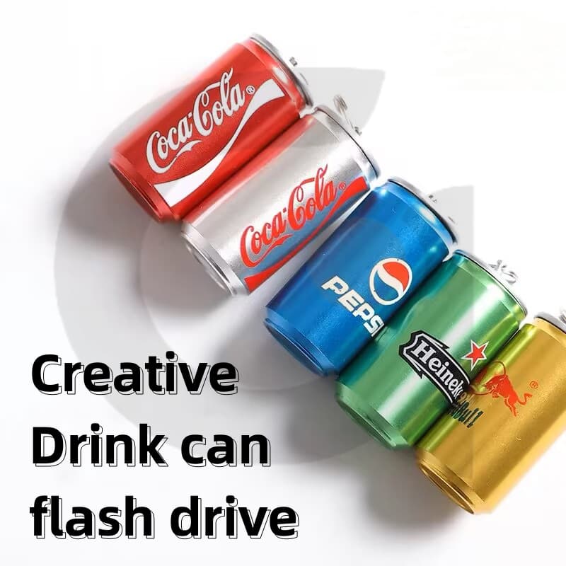 Unidade Flash Personalizada De Lata Metálica Mini Memory Stick USB 2.0 À Prova D'água 1GB 2GB 4GB 8GB 16GB 32GB 64GB 128GB 2TB Portátil Com Anel Suspenso