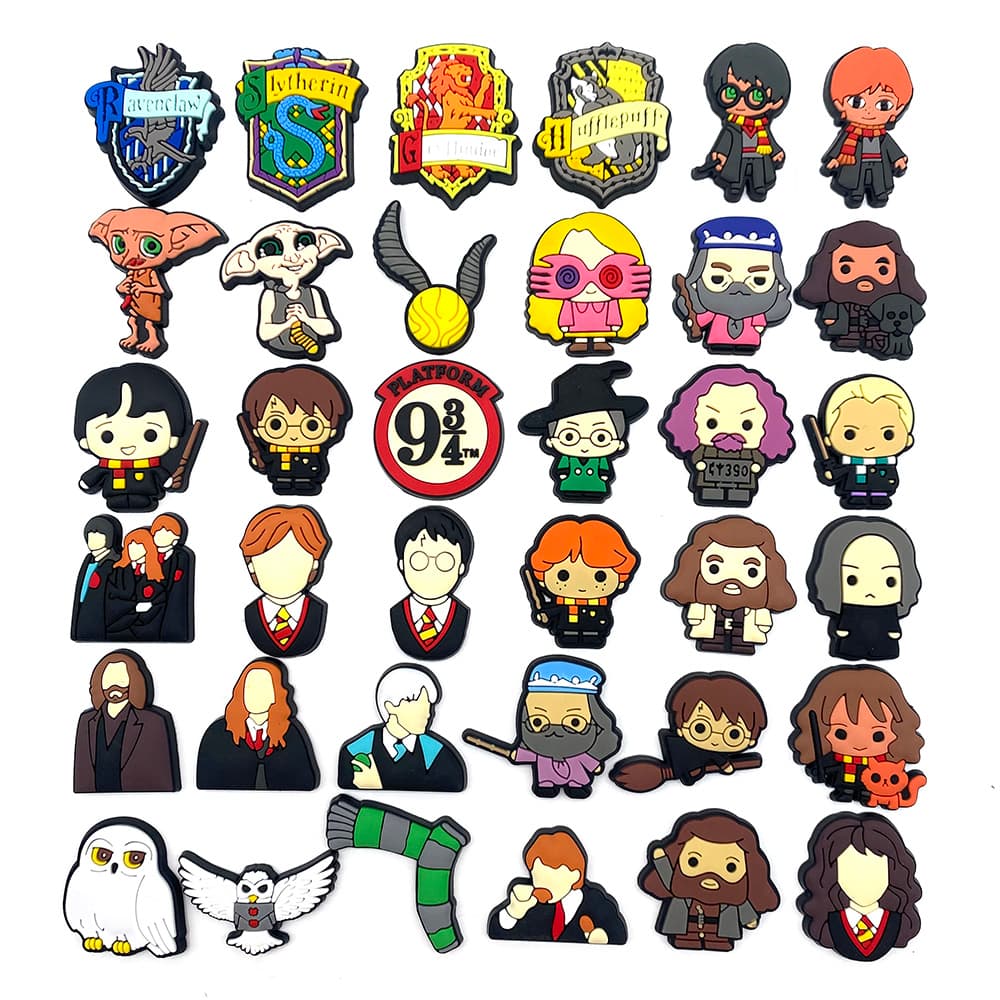 MEIDJ Encantos De Sapato  37 Decorações de Desenho Animado PVC Acessórios com Botão