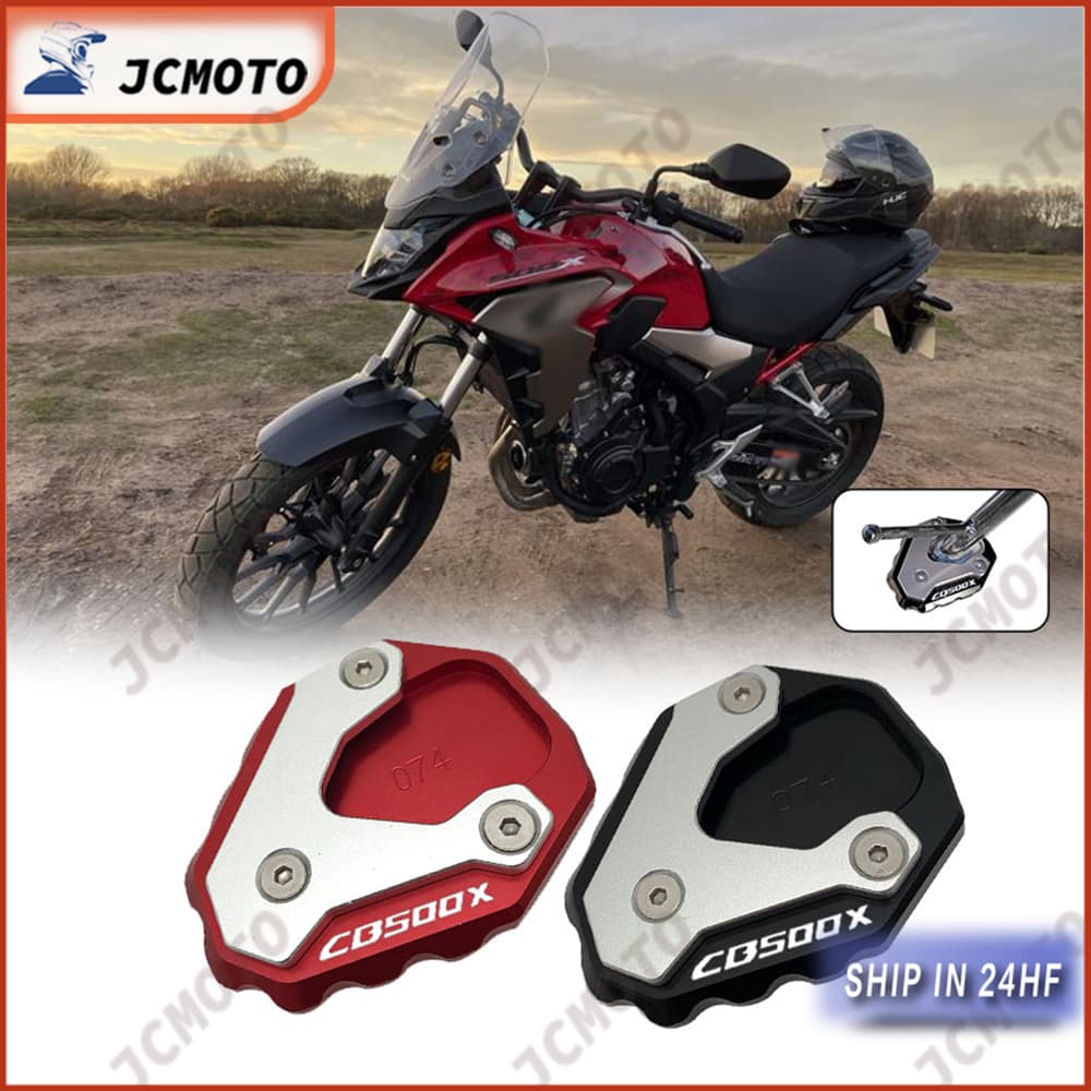 Para HONDA CB500X CB500F CB400X CB400F CBR500R 2013-2024 2025 Pé Suporte Lateral Almofada Placa Kickstand Ampliador Exte