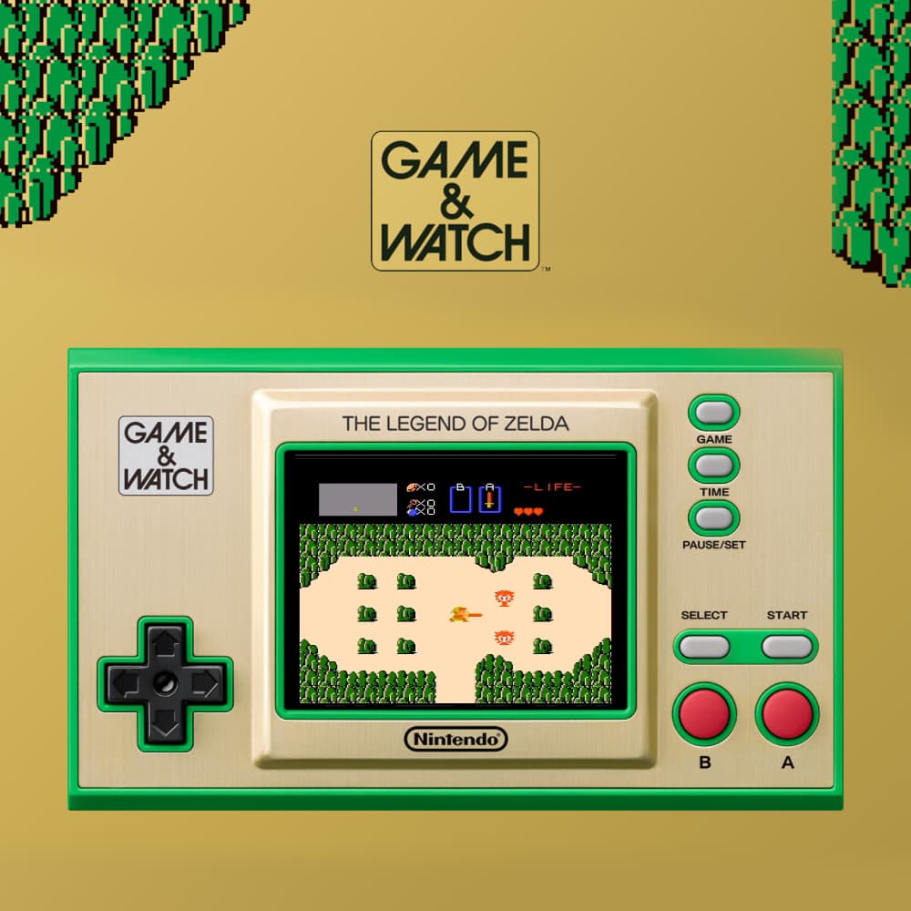 Nintendo Game & Watch the Legend of Zelda 2.36 Inch LCD Screen Adventure Link Com Relógio E Funções De Cronometragem