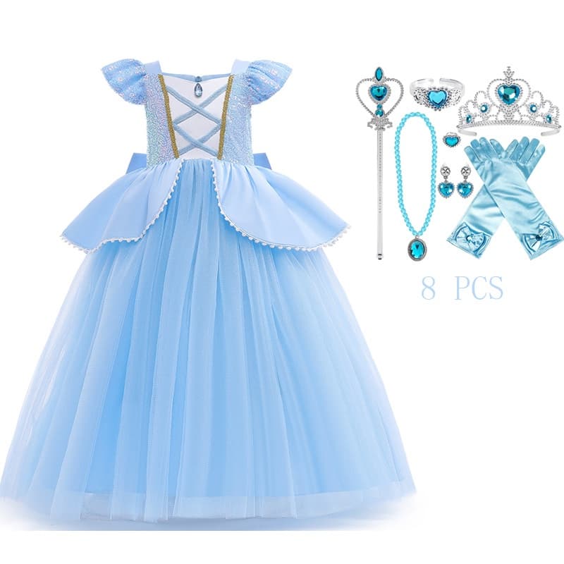 Cinderela Princesa Crianças Vestido De Menina 2023 Fashion Cosplay Traje De Festa Verão De Aniversário