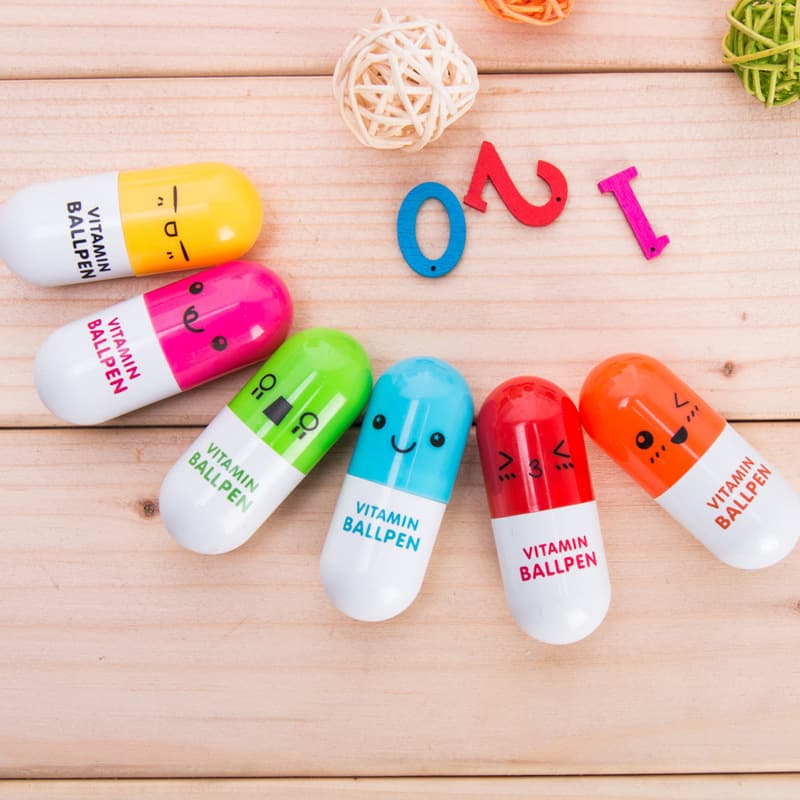 Nova Caneta Esferográfica Telescópica Colorida Com Cápsula Para De Expressão Cartoon Infantil